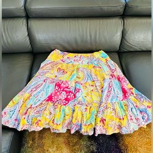 Ralph Lauren tropical paisley linen skirt in an excellent condition